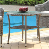 Pleasant Bay 3-Piece Outdoor Wicker Patio Bistro Set With Table