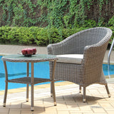 Pleasant Bay 3-Piece Outdoor Wicker Patio Bistro Set With Table