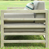 Grand Haven 4-Piece Acacia Wood Outdoor Patio Sofa Set With Table