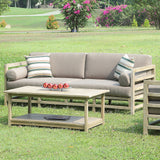 Grand Haven 4-Piece Acacia Wood Outdoor Patio Sofa Set With Table