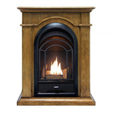 ProCom Dual Fuel Ventless Gas Fireplace System With Corner Combo Mantel - 15,000 BTU, T-Stat
