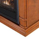ProCom Dual Fuel Ventless Gas Fireplace System With Corner Combo Mantel - 10,000 BTU, T-Stat Control