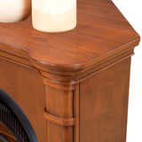 ProCom Dual Fuel Ventless Gas Fireplace System With Corner Combo Mantel - 10,000 BTU, T-Stat Control