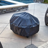 Bluegrass Living 30 Inch. Roadhouse Steel Deep Bowl Fire Pit with Swivel Height Adjustable Cooking Grid, Weather Cover, Spark Screen, Log Grate, Ember Catcher, and Poker, Model# BFPW30RH