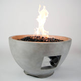 Bluegrass Living 24 Inch Ashwick MGO Propane Fire Pit Table with Glass Beads, Lava Rocks and Cover - Model# HF36177AA-S