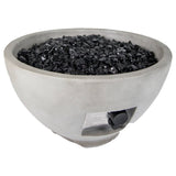 Bluegrass Living 24 Inch Ashwick MGO Propane Fire Pit Table with Glass Beads, Lava Rocks and Cover - Model# HF36177AA-S