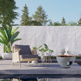 Bluegrass Living 24 Inch Ashwick MGO Propane Fire Pit Table with Glass Beads, Lava Rocks and Cover - Model# HF36177AA-S