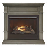 Duluth Forge Dual Fuel 300 Series Ventless Gas Fireplace System With Mantel - 26,000 BTU, Remote Control