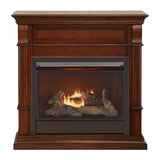 Duluth Forge Dual Fuel 300 Series Ventless Gas Fireplace System With Mantel - 26,000 BTU, Remote Control