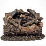 Bluegrass Living Vent Free Dual Fuel Rustic Oak Gas Log Set