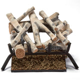 Bluegrass Living Vented Natural Gas Fireplace Log Set - 18 in. Birch Wood, 45,000 BTU, Match Light - Model# BVL18-2