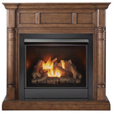 Duluth Forge Full Size Dual Fuel Ventless Fireplace With Mantel - 32,000 BTU, Remote Control