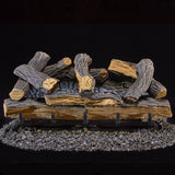 Duluth Forge Ventless Dual Fuel Gas Log Set - 24 in. Berkshire Split Oak