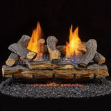 Duluth Forge Ventless Dual Fuel Gas Log Set - 24 in. Berkshire Split Oak