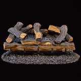 Duluth Forge Ventless Dual Fuel Gas Log Set - 24 in. Berkshire Split Oak