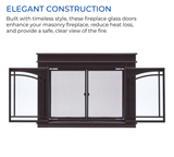 Bluegrass Living Branford Fireplace Glass Doors With Screen, Small - Model# BRFD-SM