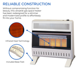 ProCom Heating Thermostatic Control Infrared Vent Free Indoor Space Heater 25,000 BTU with Base Feet Included