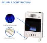 ProCom Heating Manual Control Blue Flame Vent Free Indoor Space Heater 10,000 BTU with Base Feet Included