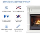 Duluth Forge Dual Fuel Ventless Gas Fireplace - 26,000 BTU