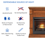Duluth Forge Dual Fuel Ventless Gas Fireplace - 26,000 BTU
