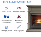 Duluth Forge Dual Fuel Ventless Gas Fireplace - 26,000 BTU