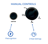 ProCom Heating Manual Control Infrared Vent Free Indoor Space Heater 15,000 BTU with Base Feet Included