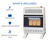 ProCom Heating Manual Control Infrared Vent Free Indoor Space Heater 15,000 BTU with Base Feet Included