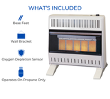 ProCom Heating Manual Control Infrared Vent Free Indoor Space Heater 25,000 BTU with Base Feet Included