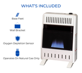 ProCom Heating Manual Control Blue Flame Vent Free Indoor Space Heater 10,000 BTU with Base Feet Included