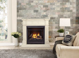 Bluegrass Living Vent Free Natural Gas Fireplace System - 26,000 BTU, Remote Control, Antique White Finish - Model# B300RTN-2-AW