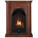 ProCom Dual Fuel Ventless Gas Fireplace System With Corner Combo Mantel - 15,000 BTU, T-Stat