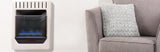 HearthSense Dual Fuel Ventless Blue Flame Heater With Base - 10,000 BTU, Manual Control - Model# BF10M-B