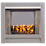 Duluth Forge Vent Free Stainless Outdoor Gas Fireplace Insert With Fire Glass Media - 24,000 BTU