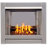 Duluth Forge Vent Free Stainless Outdoor Gas Fireplace Insert With Fire Glass Media - 24,000 BTU