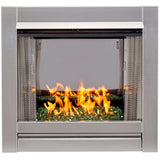 Duluth Forge Vent Free Stainless Outdoor Gas Fireplace Insert With Fire Glass Media - 24,000 BTU