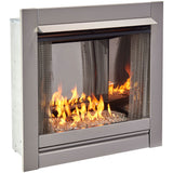 Duluth Forge Vent Free Stainless Outdoor Gas Fireplace Insert With Fire Glass Media - 24,000 BTU
