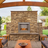 Duluth Forge Vent Free Stainless Outdoor Gas Fireplace Insert With Fire Glass Media - 24,000 BTU