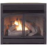 Duluth Forge FDF400RT-ZC, Vent Free Indoor Fireplace Insert Zero Clearance 32,000 BTU, Dual Fuel Propane and Natural Gas, Yellow Flame, Remote Thermostat Control
