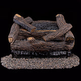 Duluth Forge Ventless Dual Fuel Gas Log Set - 18 in. Stacked Red Oak