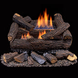 Duluth Forge Ventless Dual Fuel Gas Log Set - 18 in. Stacked Red Oak
