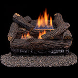 Duluth Forge Ventless Dual Fuel Gas Log Set - 18 in. Stacked Red Oak