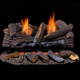 Duluth Forge Ventless Dual Fuel Gas Log Set - 24 in. Berkshire Stacked Oak