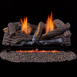 Duluth Forge Ventless Dual Fuel Gas Log Set - 24 in. Berkshire Stacked Oak