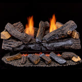 Duluth Forge Ventless Dual Fuel Gas Log Set - 30 in. Berkshire Stacked Oak