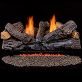 Duluth Forge Ventless Dual Fuel Gas Log Set - 30 in. Berkshire Stacked Oak
