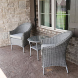Pleasant Bay 3-Piece Outdoor Wicker Patio Bistro Set With Table