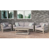 Grand Haven 4-Piece Acacia Wood Outdoor Patio Sofa Set With Table