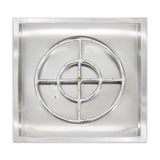 Bluegrass Living 24 Inch Stainless Steel Square Drop-In Fire Pit Burner - Model# BFP24SK