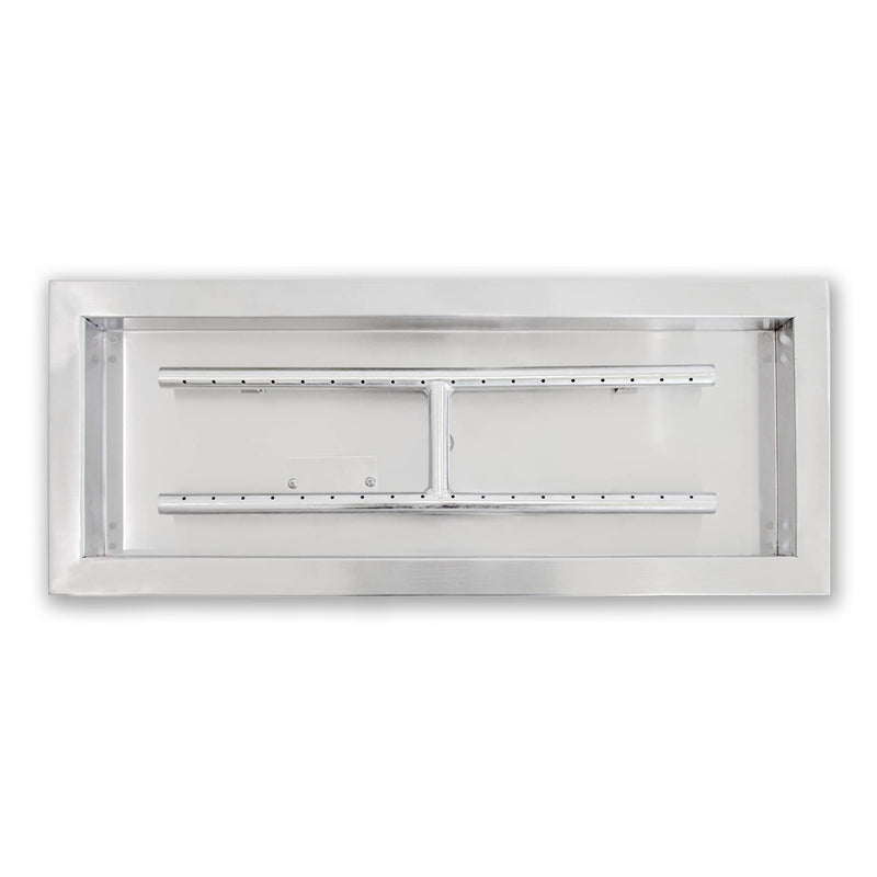 Bluegrass Living 24 Inch Stainless Steel Rectangular Drop-In Fire Pit Burner - Model# BFP24RK