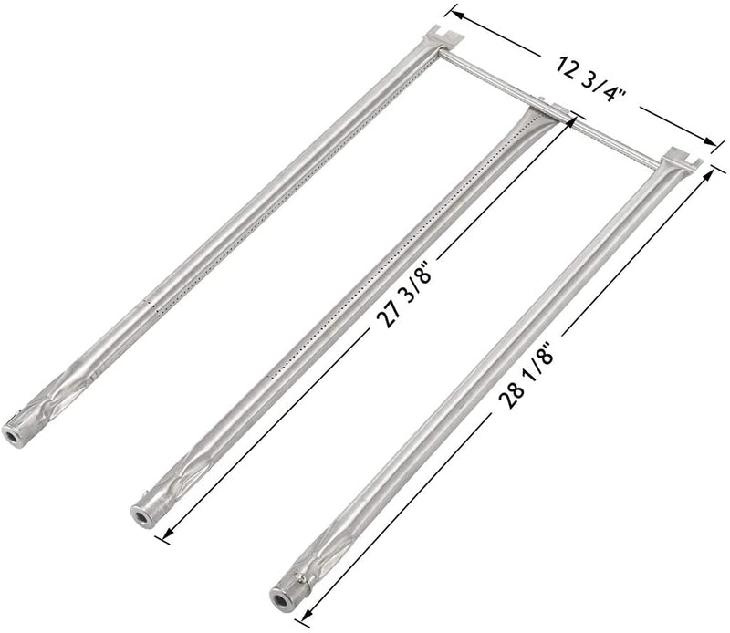 Avenger 7508 28Äù Stainless Steel Burner Set Replacement for Weber Spirit 310 E310, Genesis Silver B C, Genesis Platinum B & C, Weber 900 (with Side Control Knobs)- Set of 1